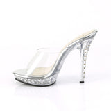 Fabulicious LIP-101SDT Clear , 5 Inch Heel, 3/4 Inch platform Slide