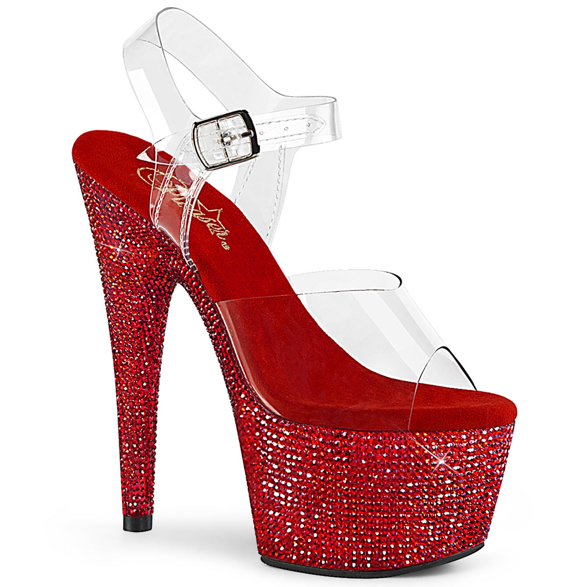 Red pleaser best sale high heels