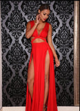 Sexy Dress Women Maxi Dress Cut Out Double Split. - Pole dancing shoes, Stripper shoes, stripper heels, pole shoes uk, Lingerie, Sexy dress, stripper clothes, Pleaser, Heels