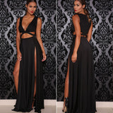 Sexy Dress Women Maxi Dress Cut Out Double Split. - Pole dancing shoes, Stripper shoes, stripper heels, pole shoes uk, Lingerie, Sexy dress, stripper clothes, Pleaser, Heels