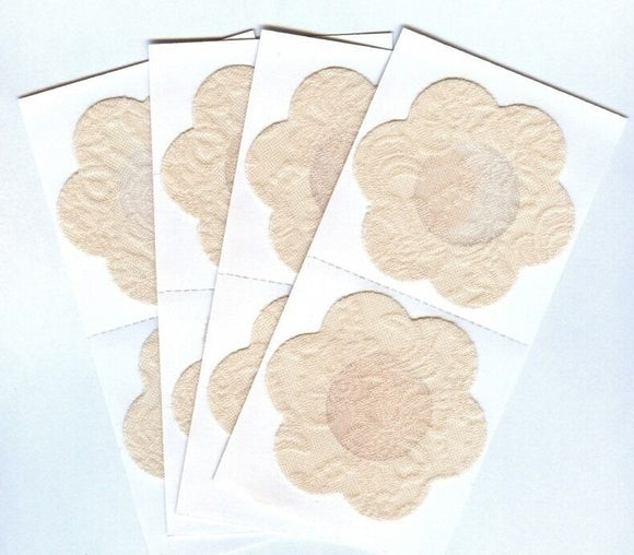 Leg Avenue 4 Pairs Nude Floral Pasty Nipple Covers